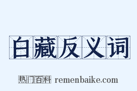 白藏反义词是什么意思的图片